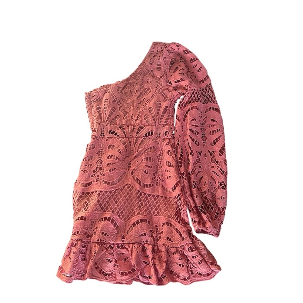 Showpo. Kiss Me Quick One Shoulder Dress Size 2 Dusty Rose - Picture 4 of 7